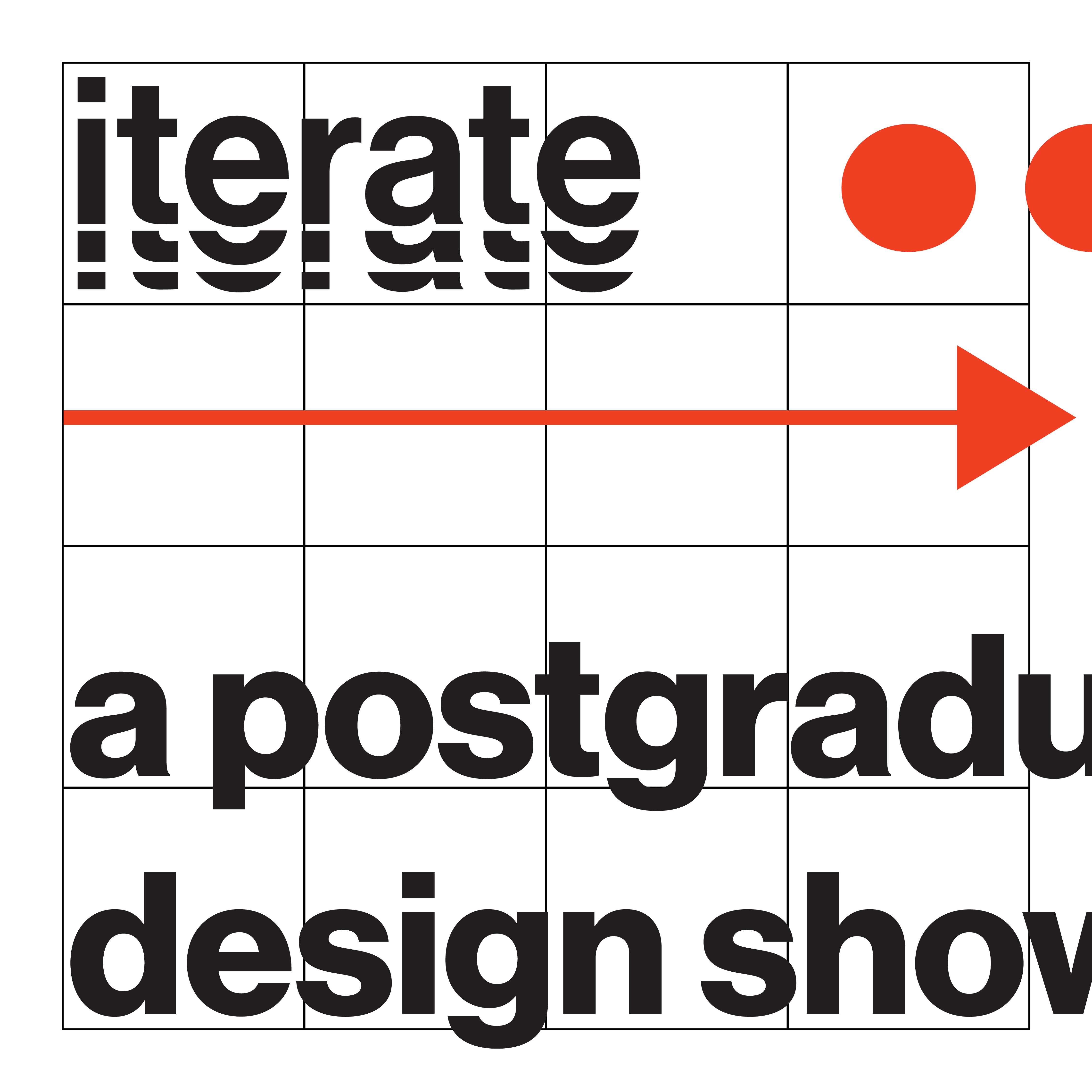 Grid study — logotype and dots on the modular grid