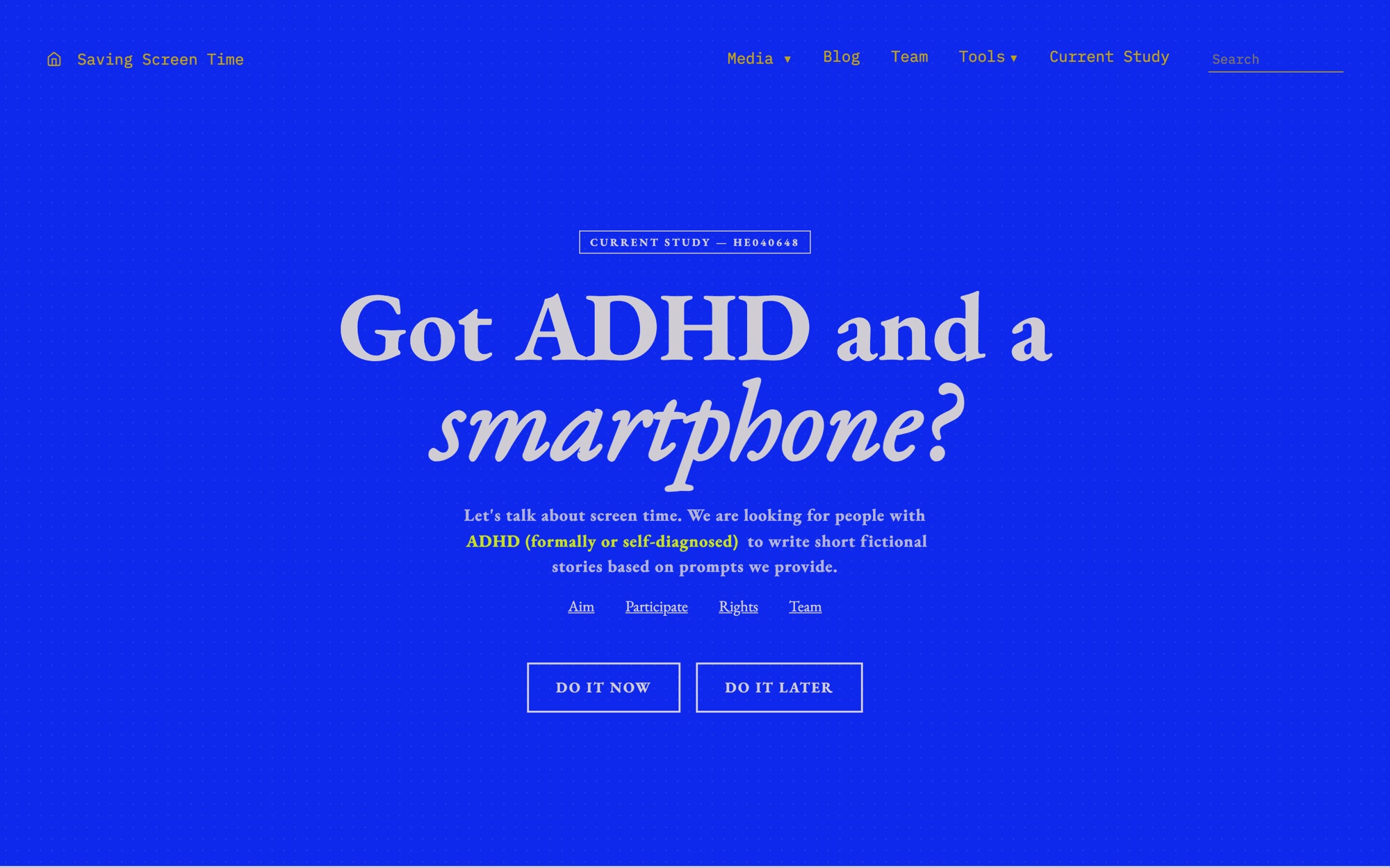 The study portal opening on the same question, with Do It Now and Do It Later side by side