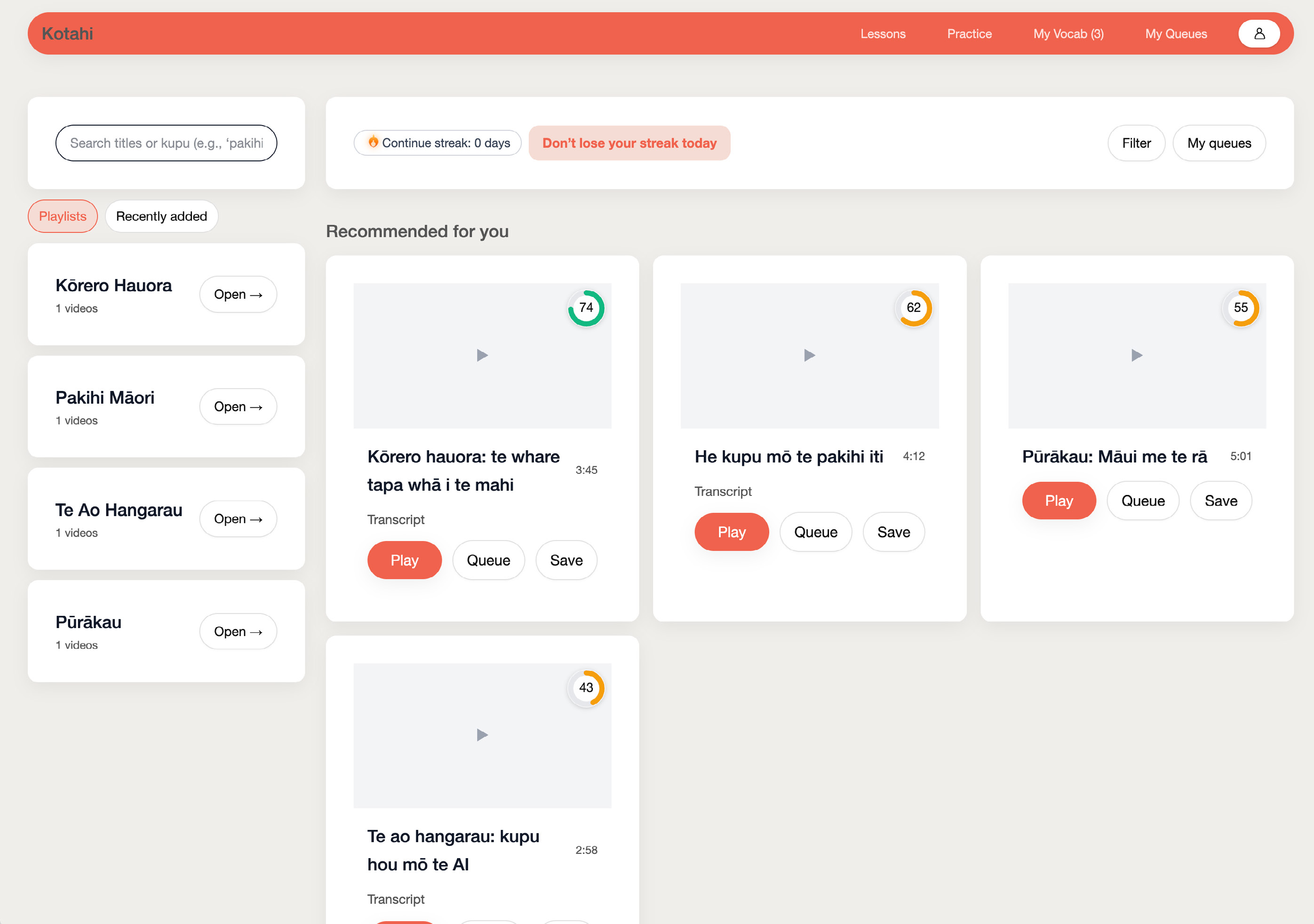 Tokotoko application interface and design